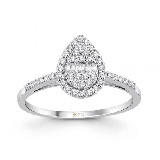 Пръстен бяло злато с Диаманти 0.29 карата